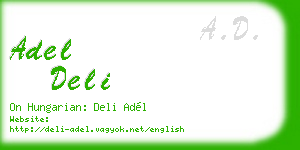 adel deli business card